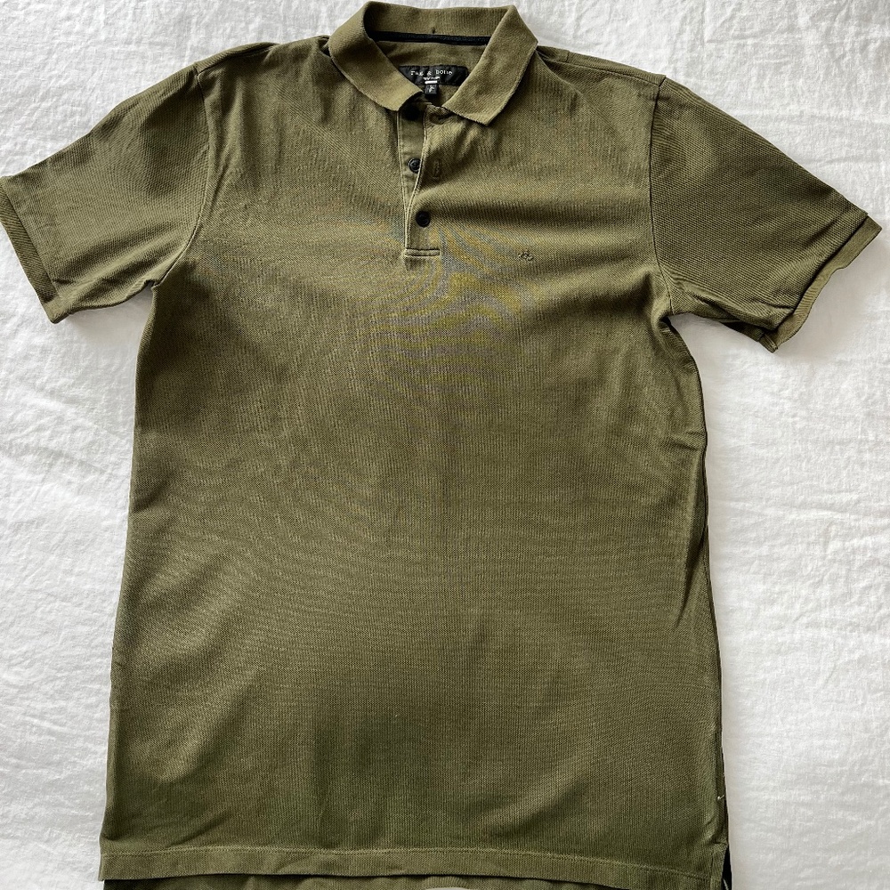Rag and Bone Army Green SS Polo